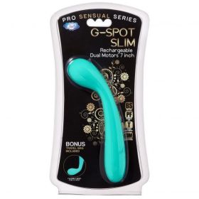 Cloud 9 G-Spot Slim 7 inches Dual Motors Teal Green Vibrator