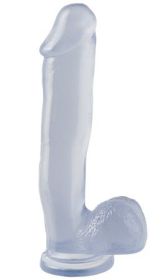 Basix Rubber Works 12 inches Suction Cup Dong Clear