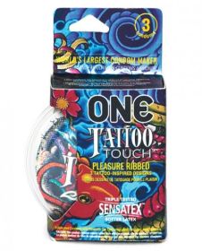 One Tattoo Touch Latex Condoms 3 Pack (SKU: TCN-7705-33)