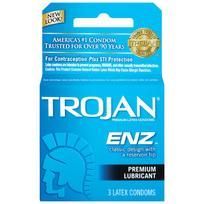 Trojan ENZ Lubricated Condoms 3 Pack (SKU: T93050)