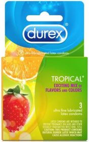 Durex Tropical 3 Pack Latex Condoms (SKU: R90)